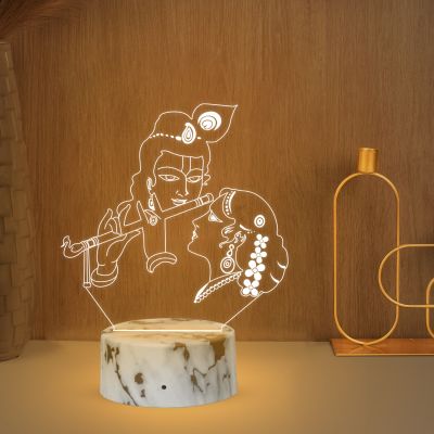Lord Krishna Ji And Radha Ji Design Night Lamp